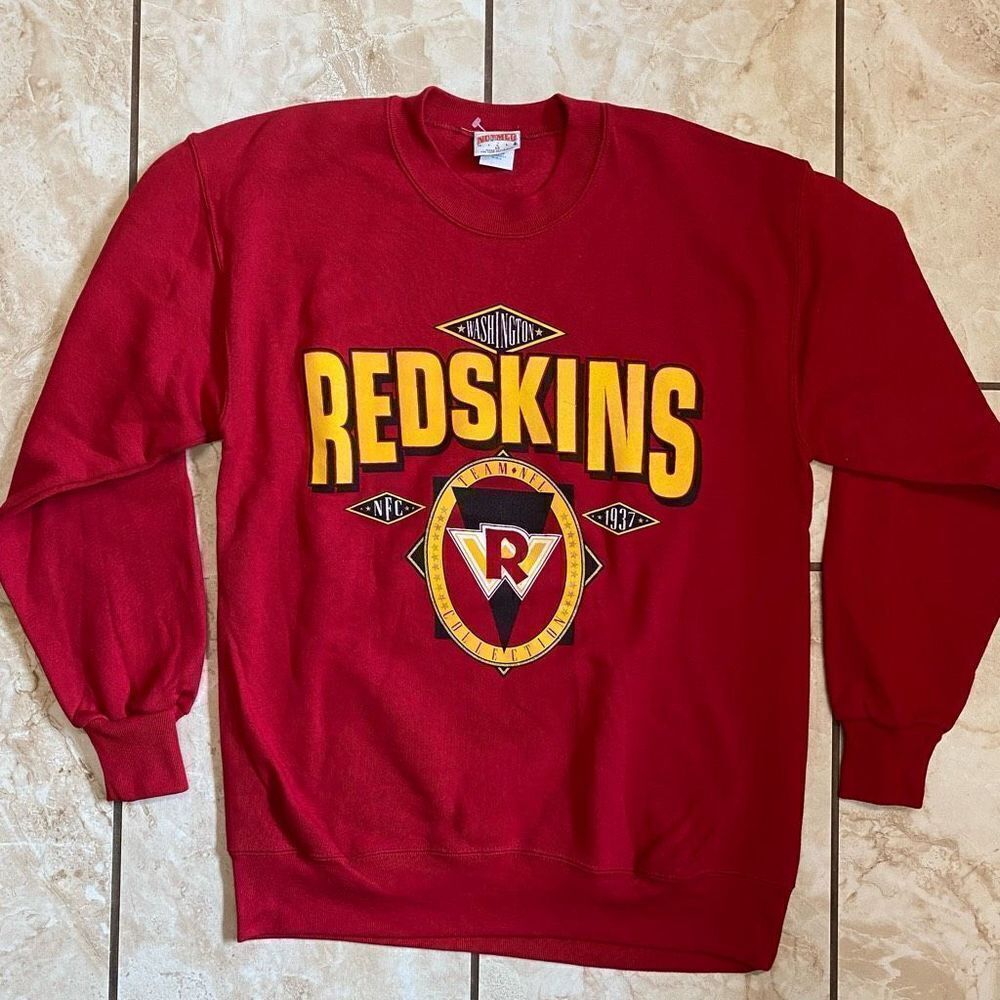 Nutmeg Mills Men's Vintage Washington Redskins Crewneck Sweatshirt Red Medium